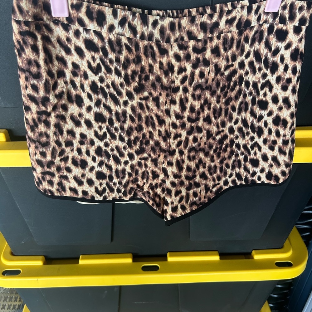 Gianni Bini Animal Print Athletic Shorts
